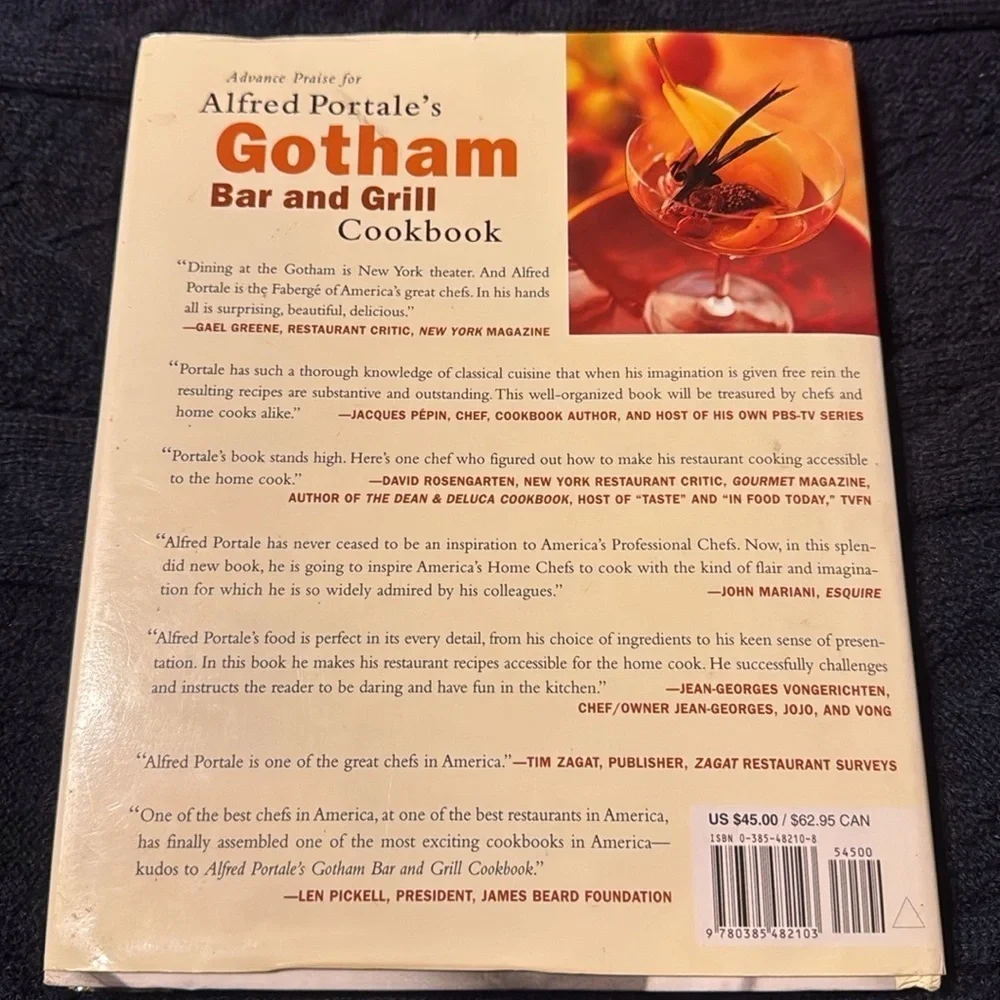 Alfred Portale’s Gotham Bar and Grill cookbook Hardcover